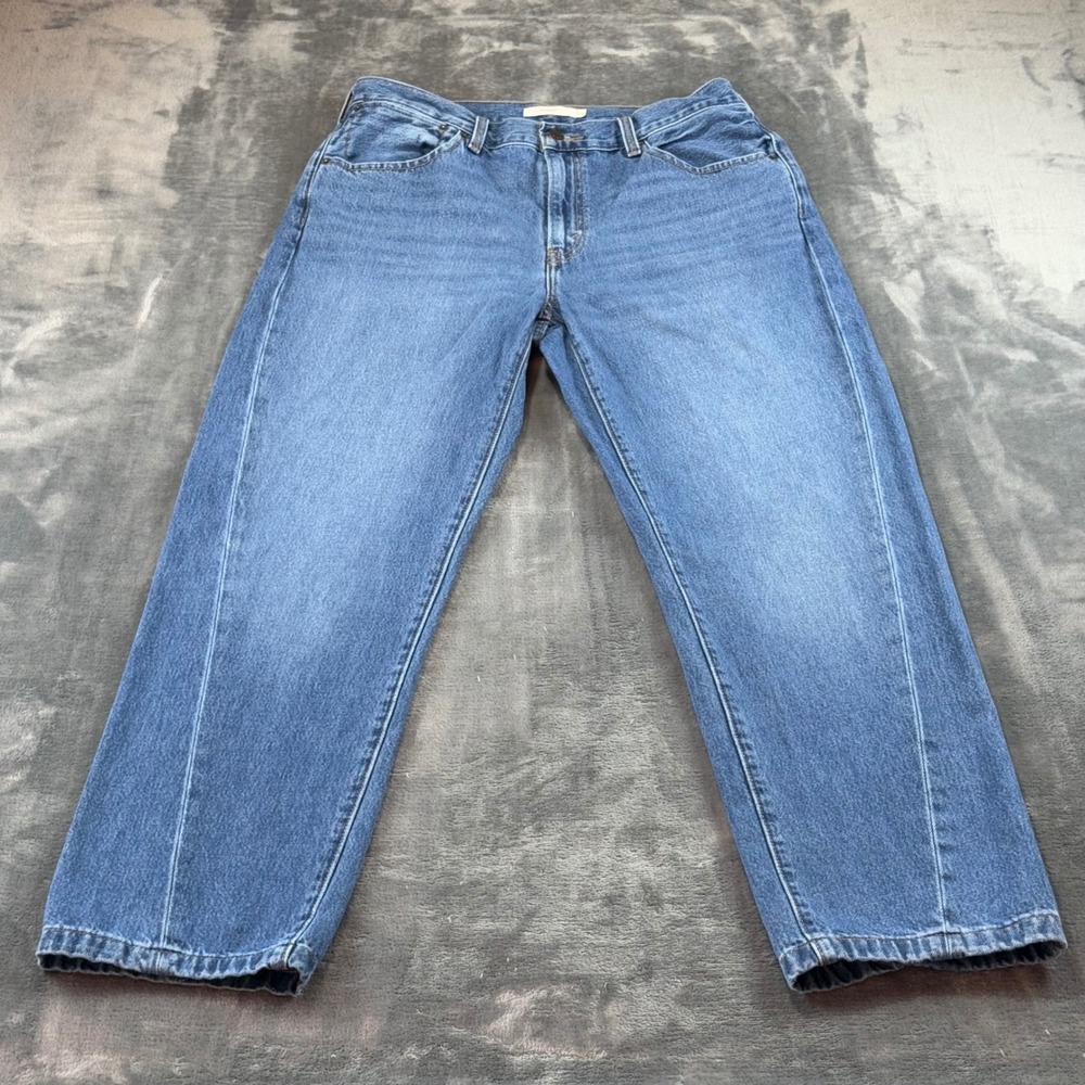Levis 94 Baggy Jeans Womens 31 Medium Wash Blue Cotton Denim High Rise A8704-000